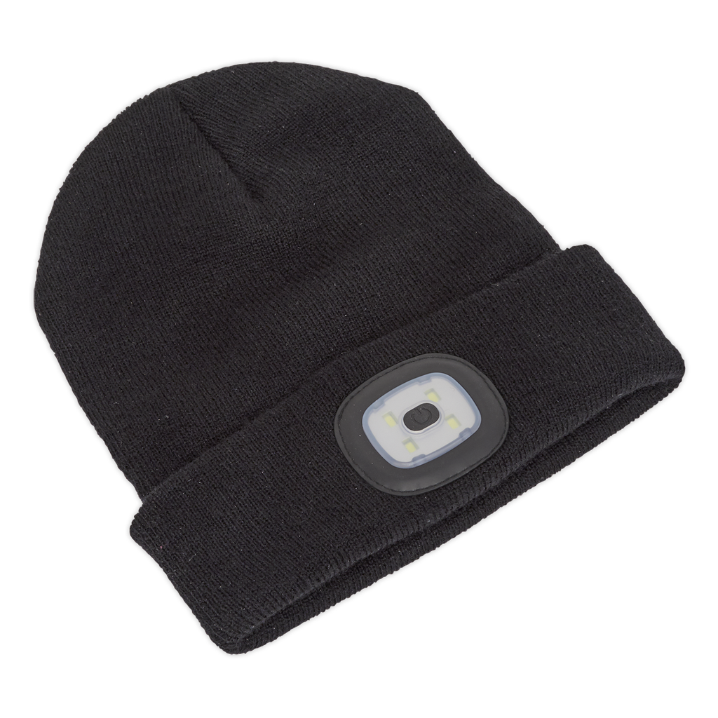 Sealey Rechargeable USB Beanie Hat 1W SMD LED