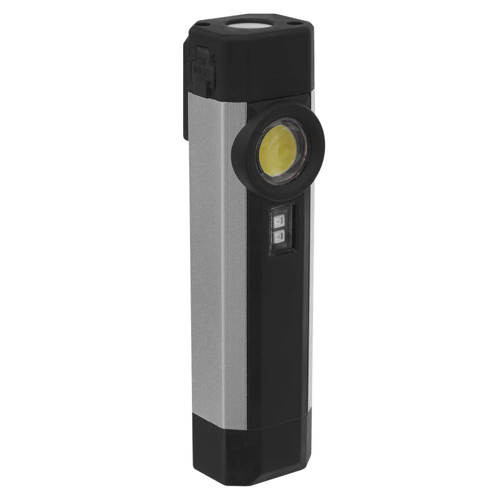 Sealey Rechargeable Aluminium Pocket Light with UV 3W COB & 1W SMD LED
