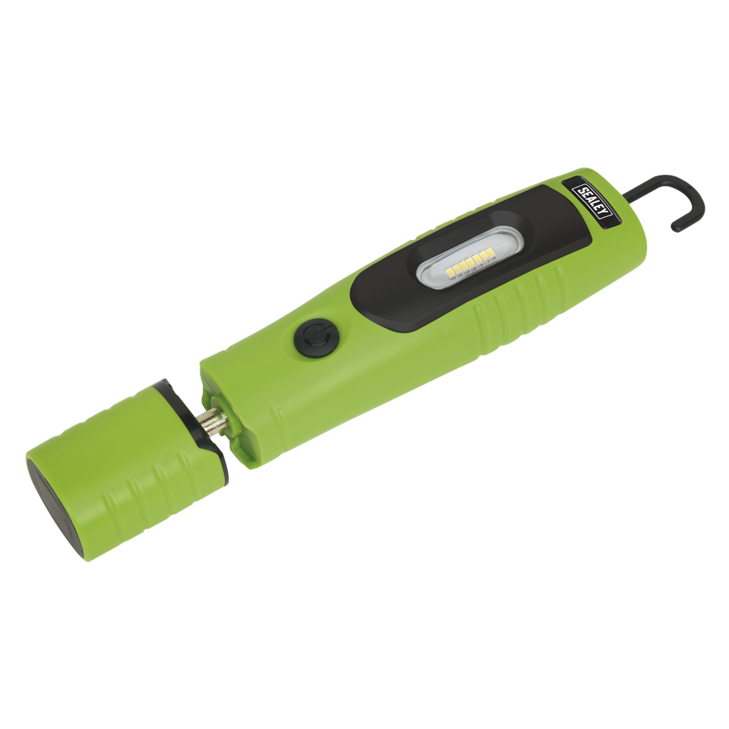 Sealey Rechargeable 360° Inspection Lamp 4W & 3W SMD LED - Green