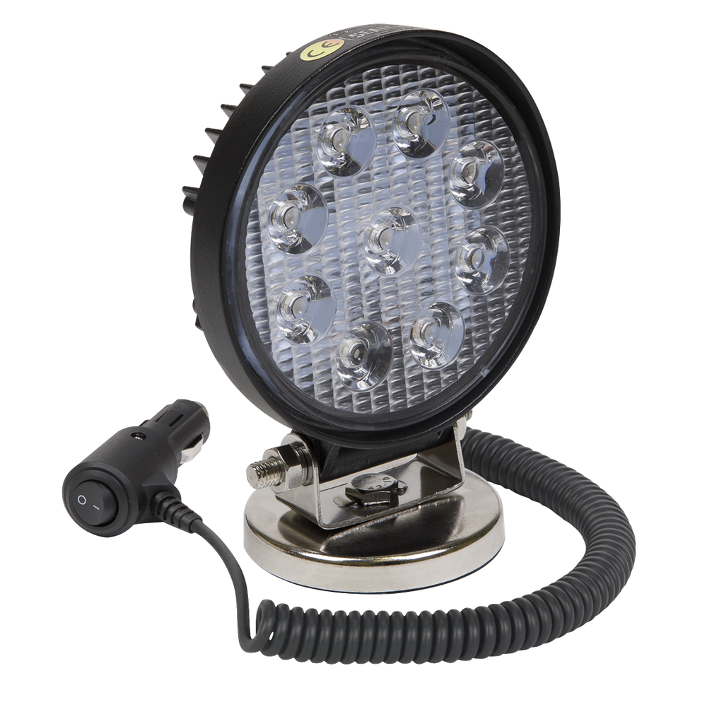 Sealey Round Worklight with Magnetic Base 27W SMD LED