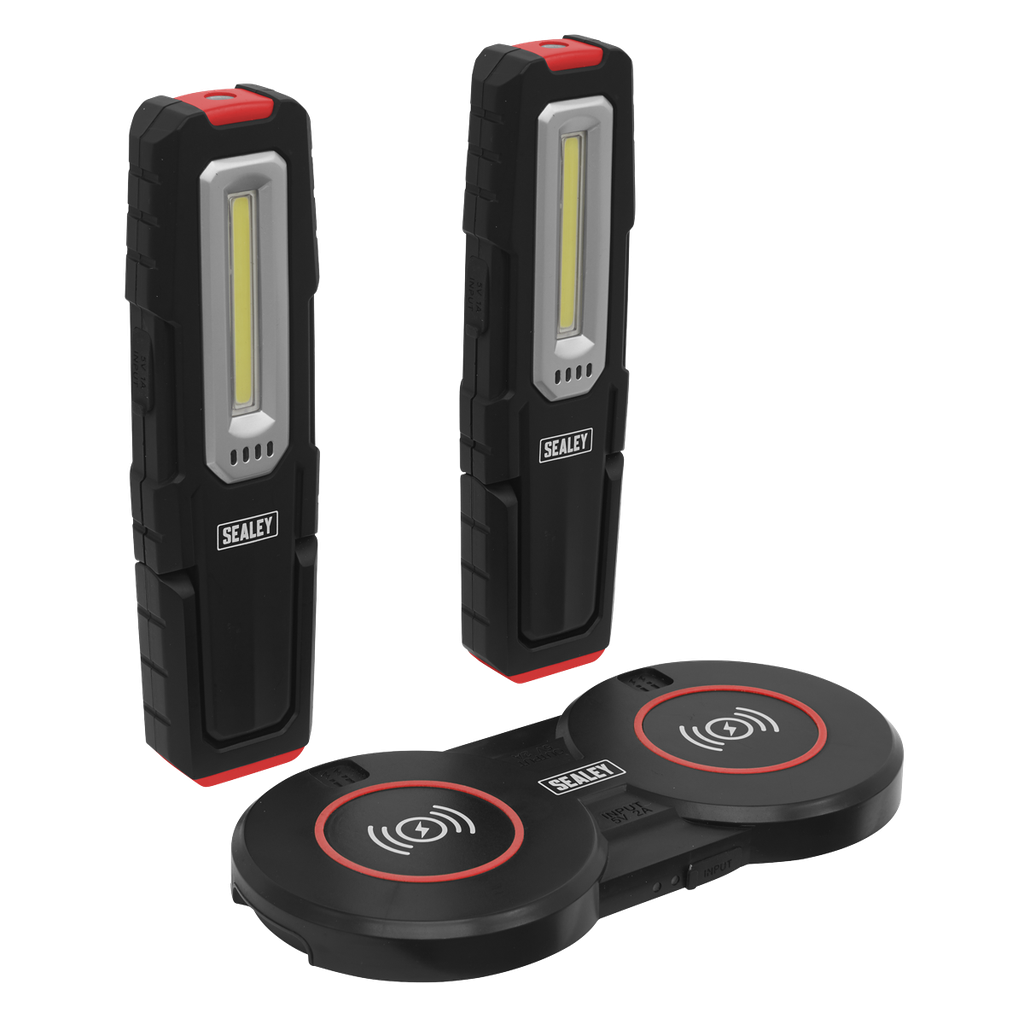 Sealey Inspection Light (x2) with Double Wireless Charging Base 5W COB & 1W SMD LED