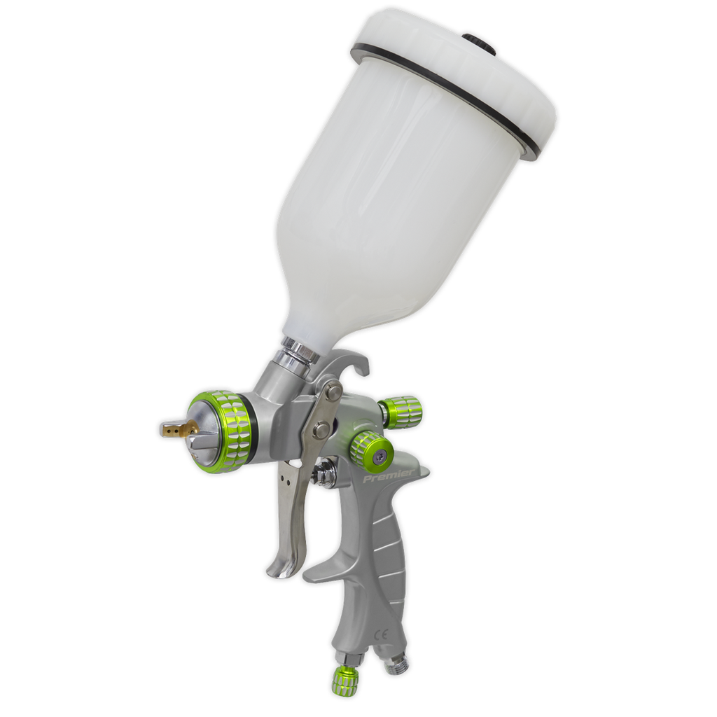 Sealey Premier Professional LVLP Gravity Feed Spray Gun 1.4mm Set-Up