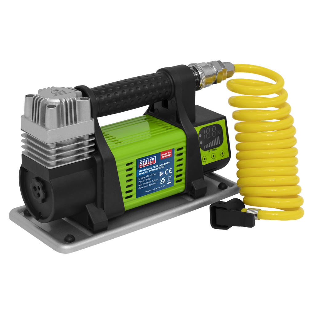 Sealey Digital Tyre Inflator/Mini Air Compressor 12V