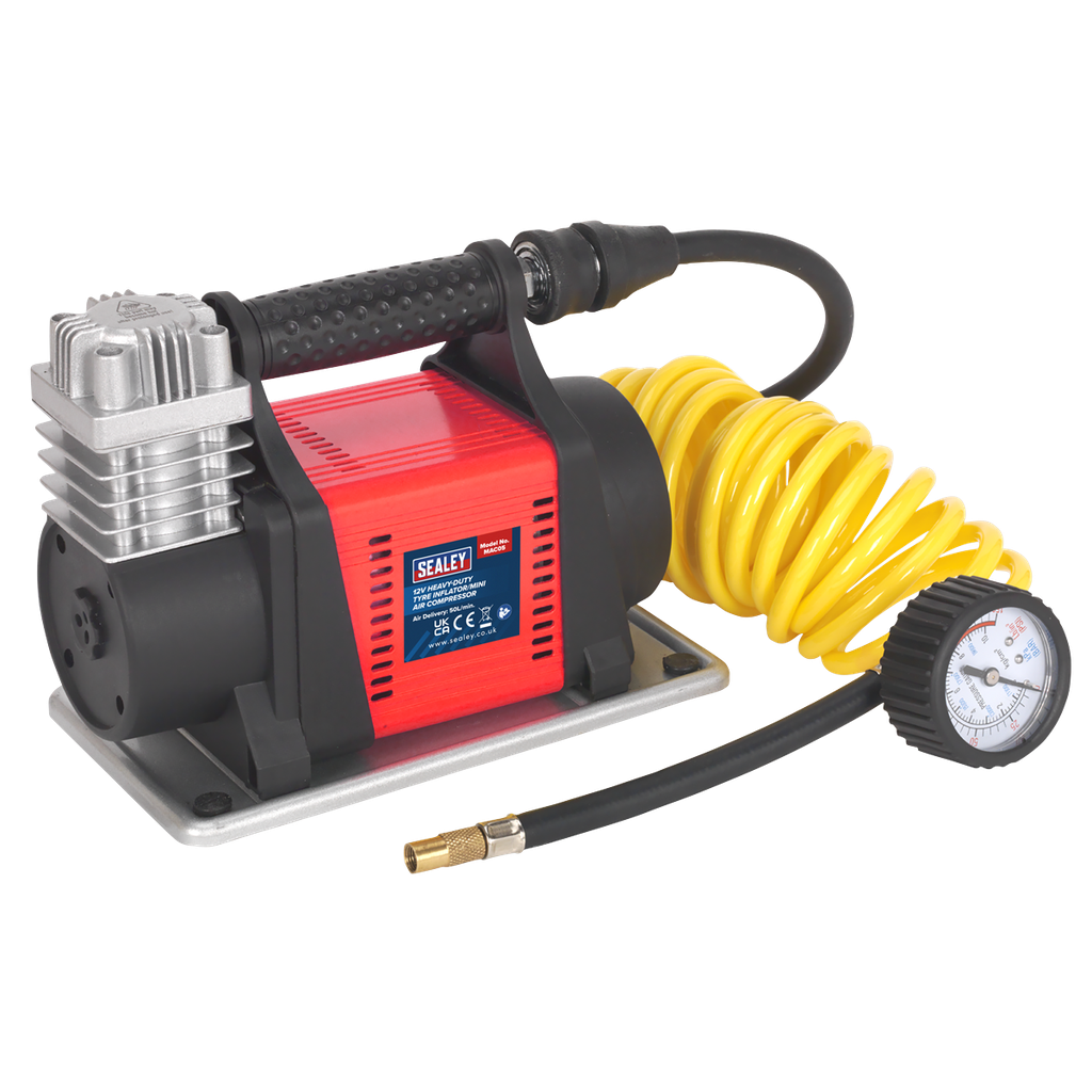 Heavy-Duty Tyre Inflator/Mini Air Compressor 12V