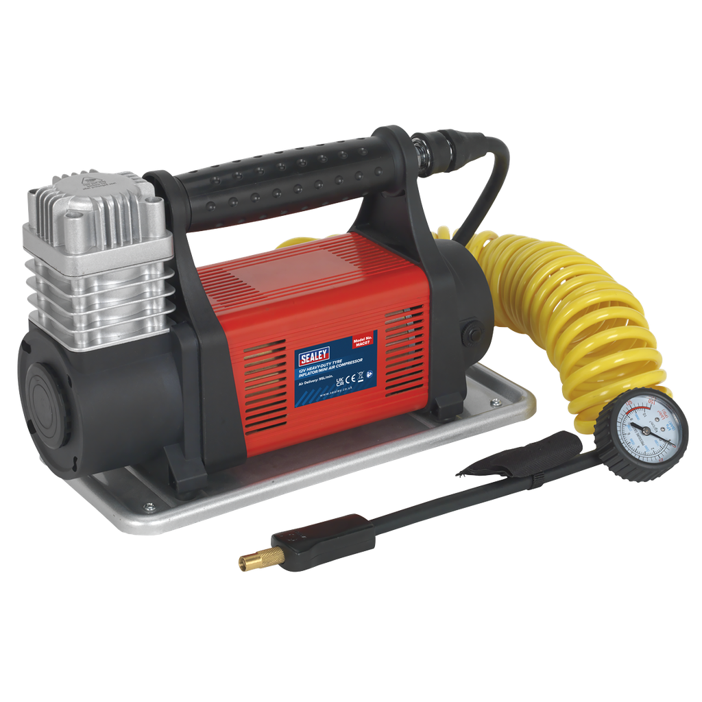 Sealey Heavy-Duty Tyre Inflator/Mini Air Compressor 12V