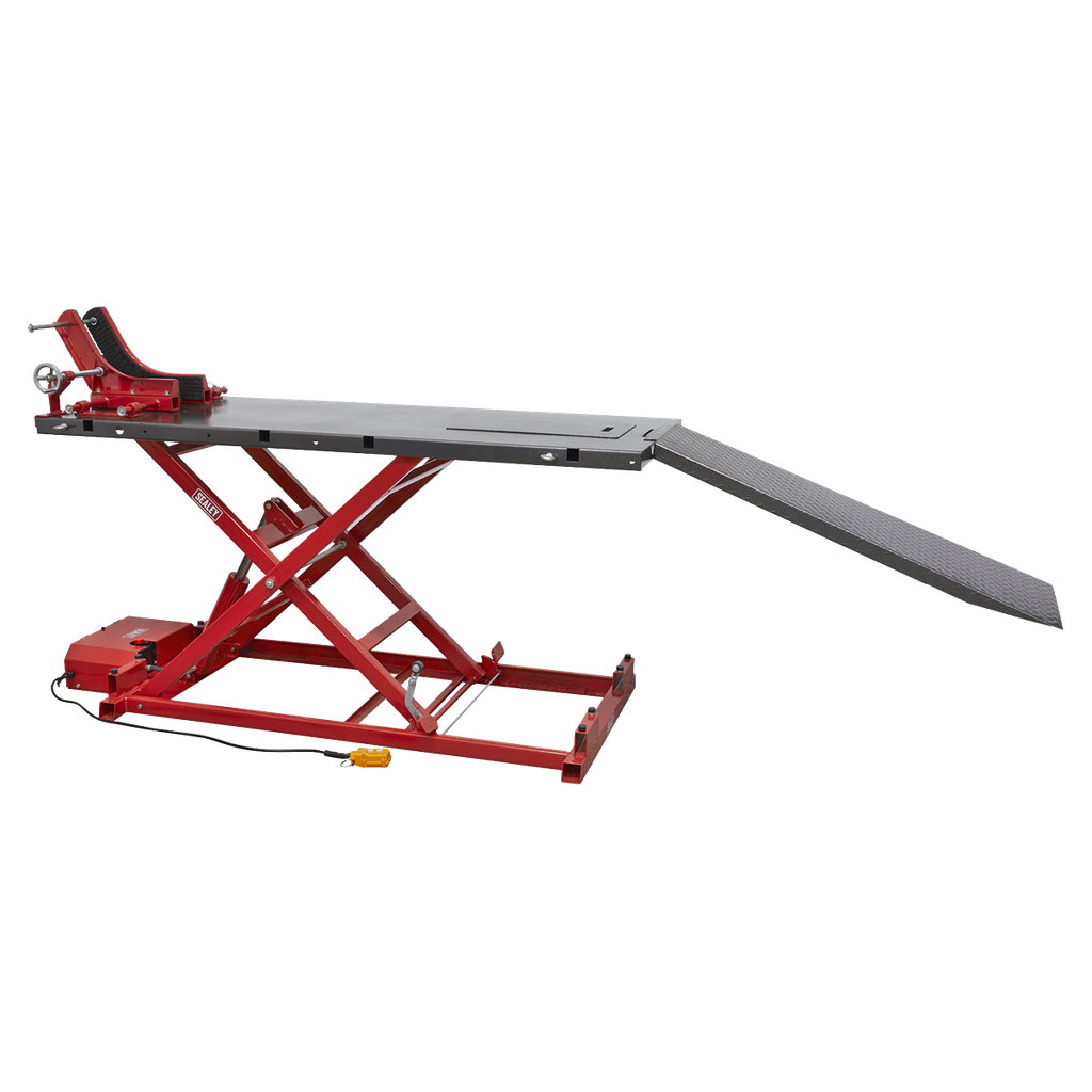 Sealey Heavy-Duty Electro/Hydraulic Motorcycle Lift 680kg Capaci