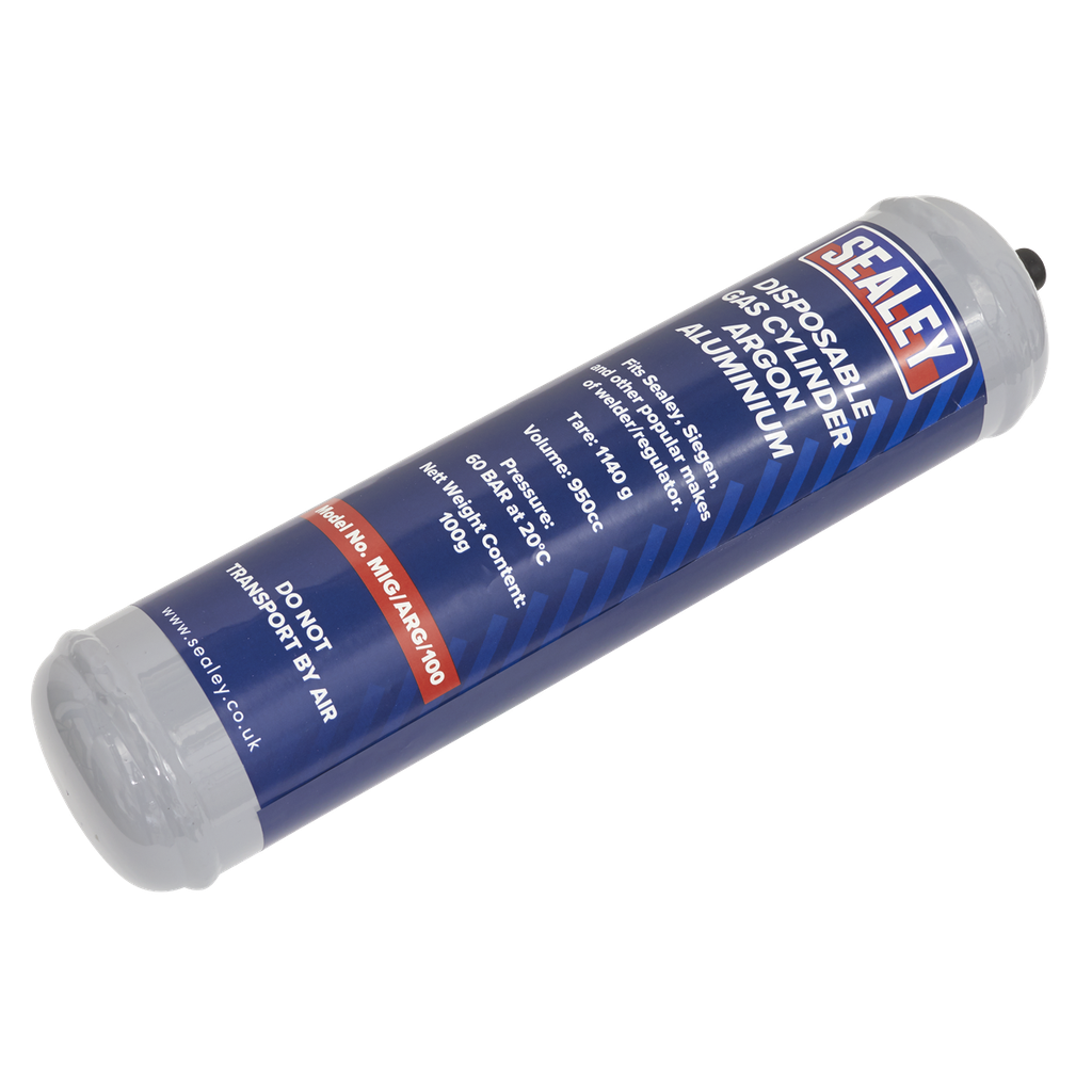 Sealey Disposable Argon Gas Cylinder 100g