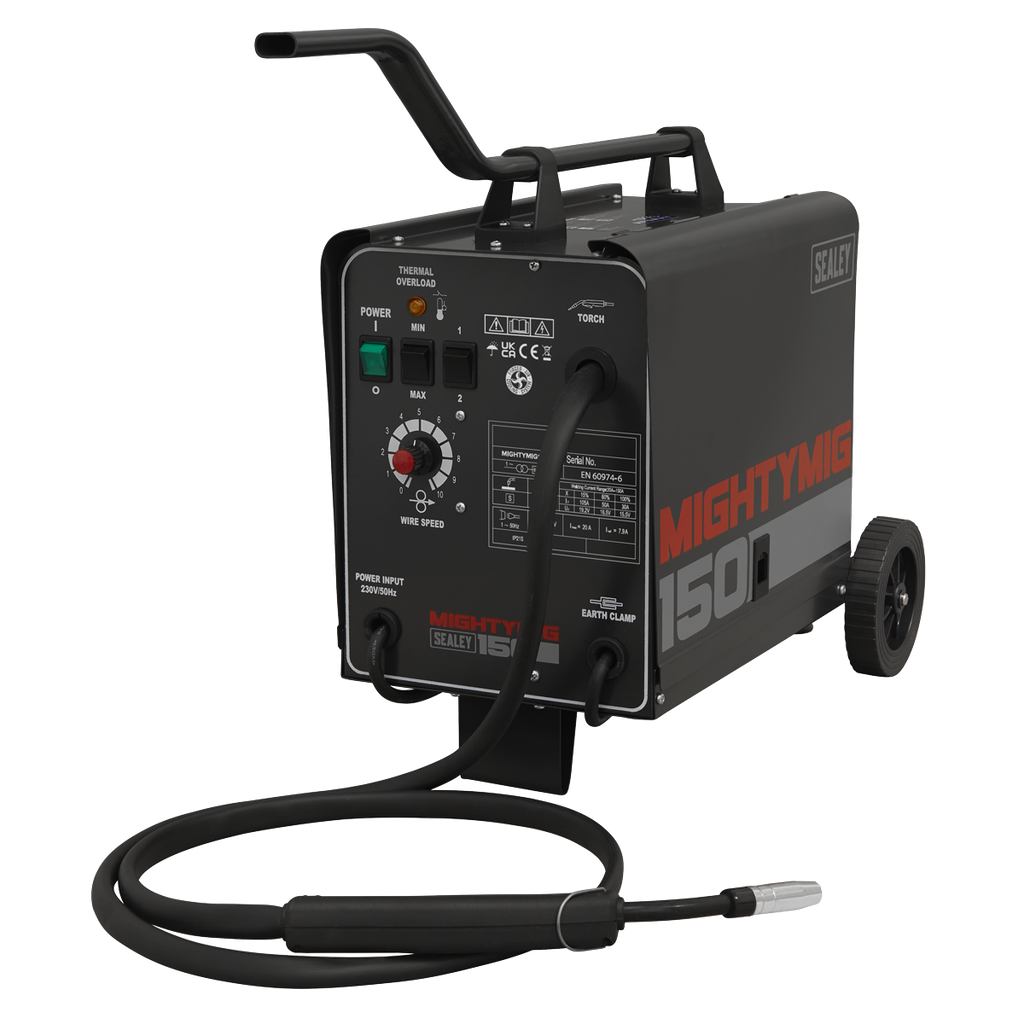 Professional Gas/Gasless MIG Welder 150A 230V