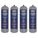 Disposable Argon/Carbon Dioxide Gas Cylinder 430g, 2.2L - Pack of 4