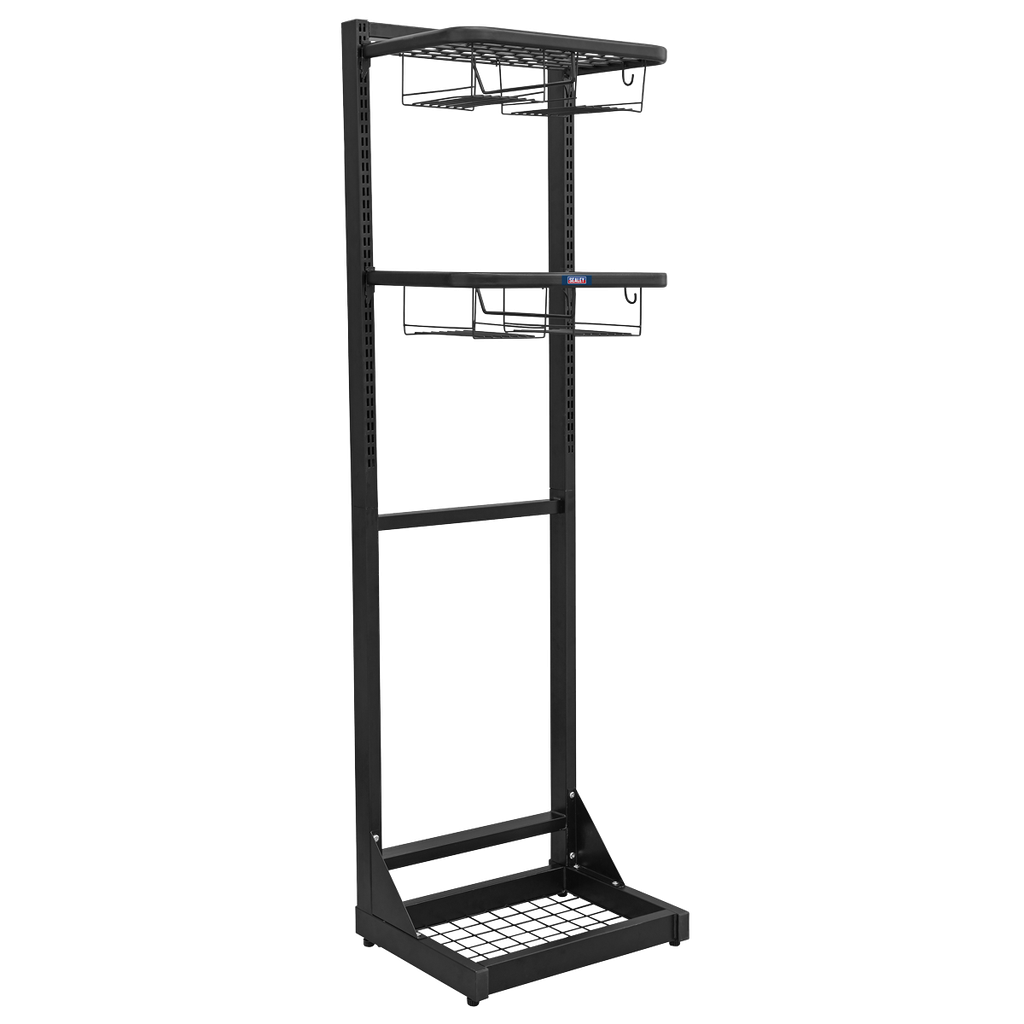 Freestanding Motorcycle Helmet & Gear Storage