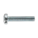 Sealey Zinc Plated Pan Head Pozi Machine Screw M5 x 25mm, DIN 7985Z - Pack of 50
