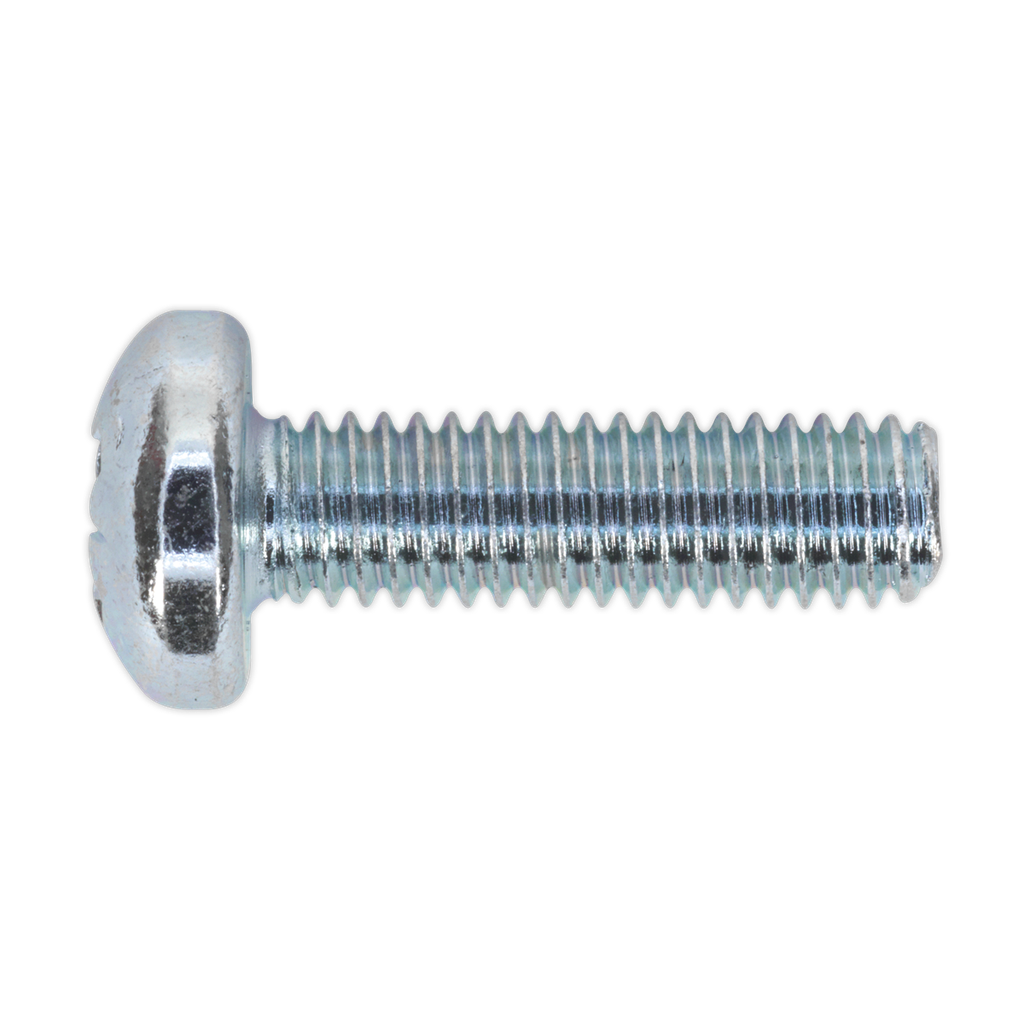 Sealey Zinc Plated Pan Head Pozi Machine Screw M6 x 20mm, DIN 7985Z - Pack of 50