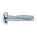 Sealey Zinc Plated Pan Head Pozi Machine Screw M6 x 25mm, DIN 7985Z - Pack of 50