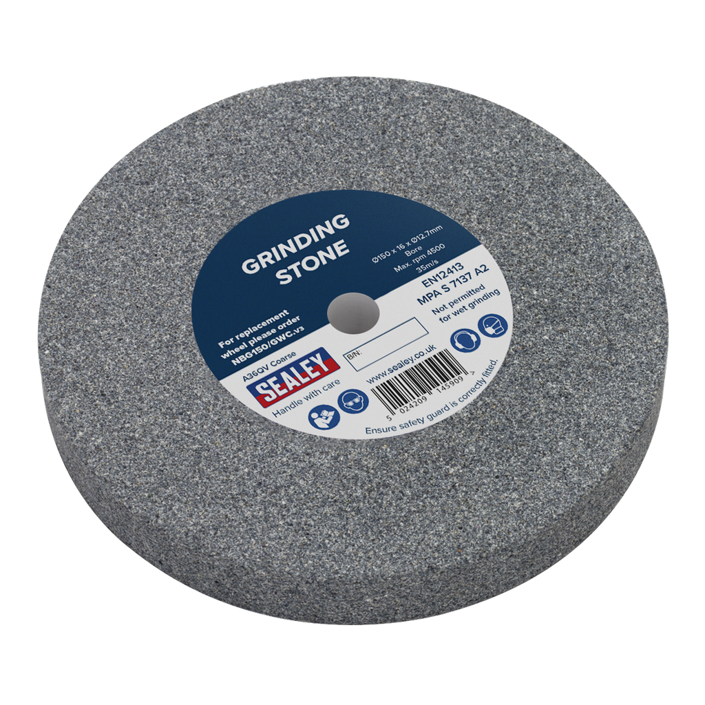 Sealey Grinding Stone 150 x 16mm - A36Q Coarse