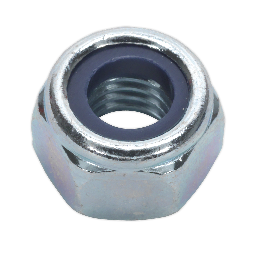 Sealey Zinc Plated Nylon Locknut M10, DIN 982 - Pack of 100