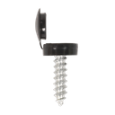 Sealey Numberplate Screw with Flip Cap 4.2 x 19mm, Black - Pack 
