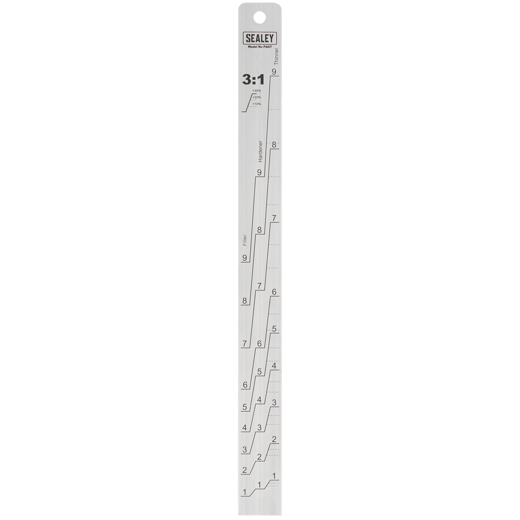 Sealey Aluminium Paint Measuring Stick 1:1/3:1