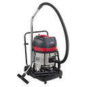 Sealey 60L Vacuum Cleaner Wet & Dry Stainless Steel Drum 2400W/230V
