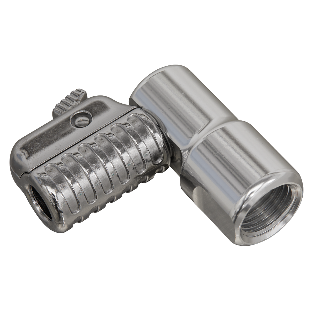 PCL 90° Angled Swivel Tyre Inflator Clip-On Connector 1/4"BSP(F)