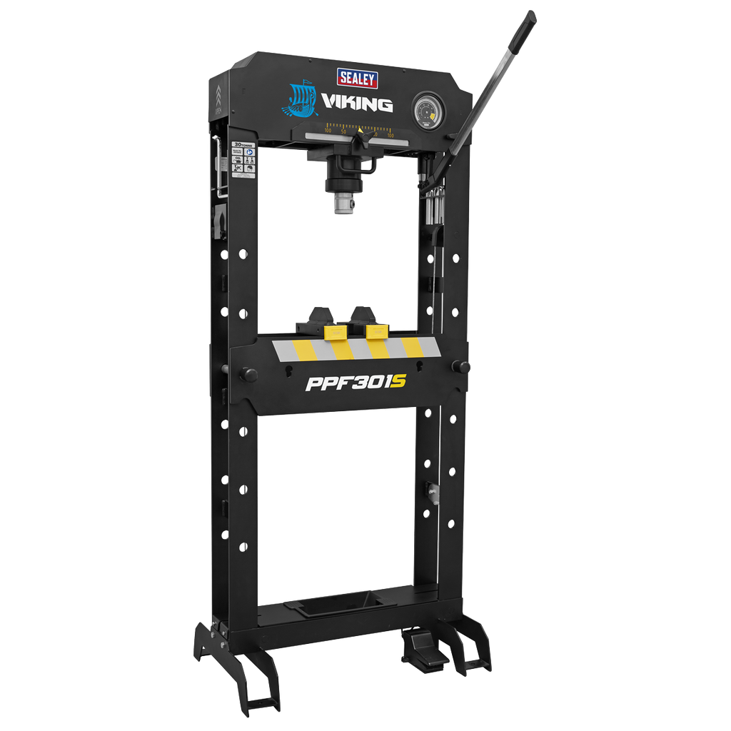 Viking Floor Type Air/Hydraulic Press with Sliding Ram and Foot Pedal 30 Tonne