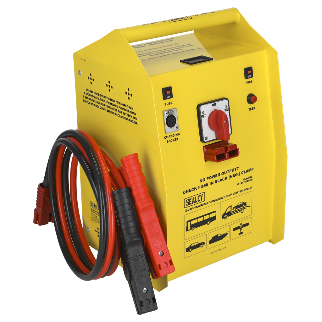 Sealey 12/24V Emergency Heavy-Duty Jump Starter 1000hp Start