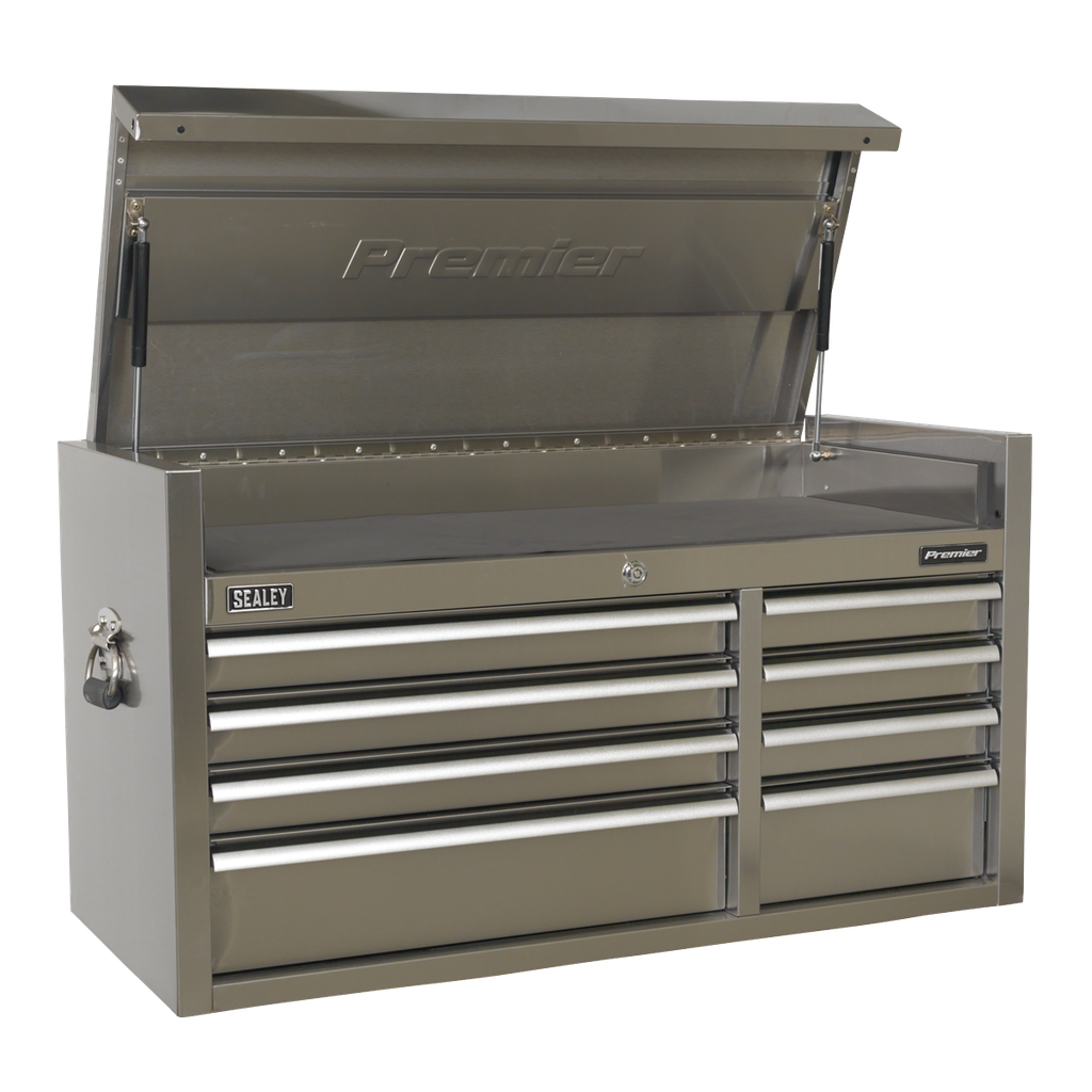Premier™ Heavy-Duty Extra-Wide Topchest 8 Drawer 1055mm - Stainless Steel