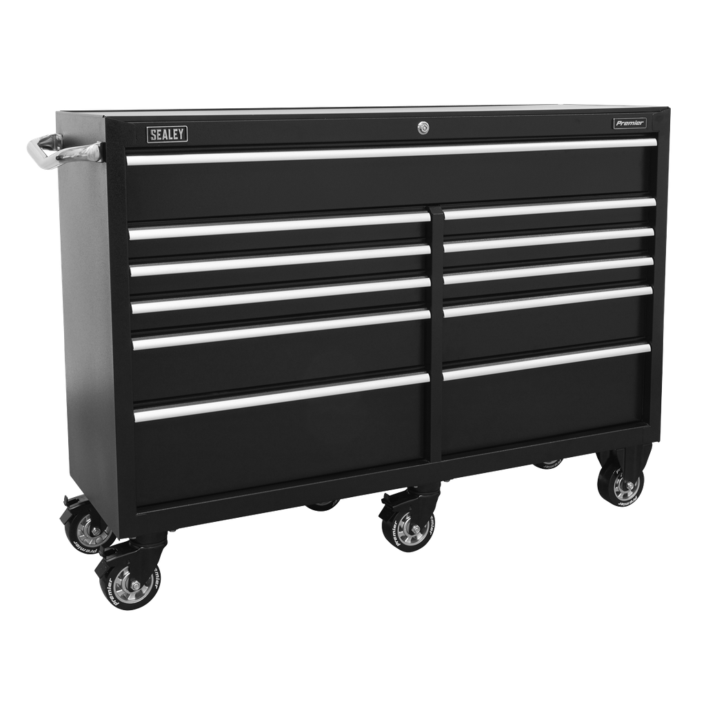 Premier™ Heavy-Duty Extra-Wide Rollcab 11 Drawer 1430mm - Black