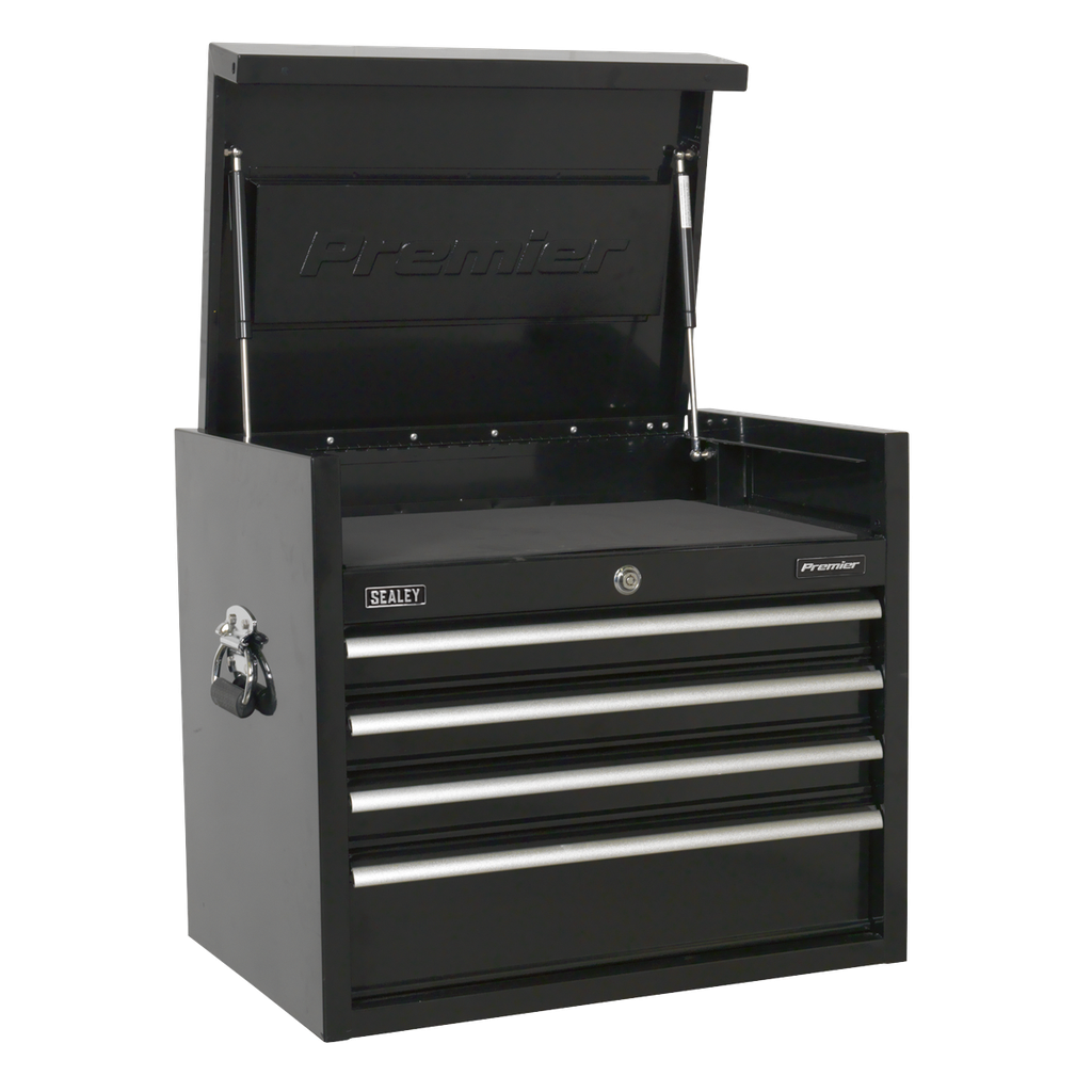 Premier™ Heavy-Duty Topchest 4 Drawer 660mm - Black