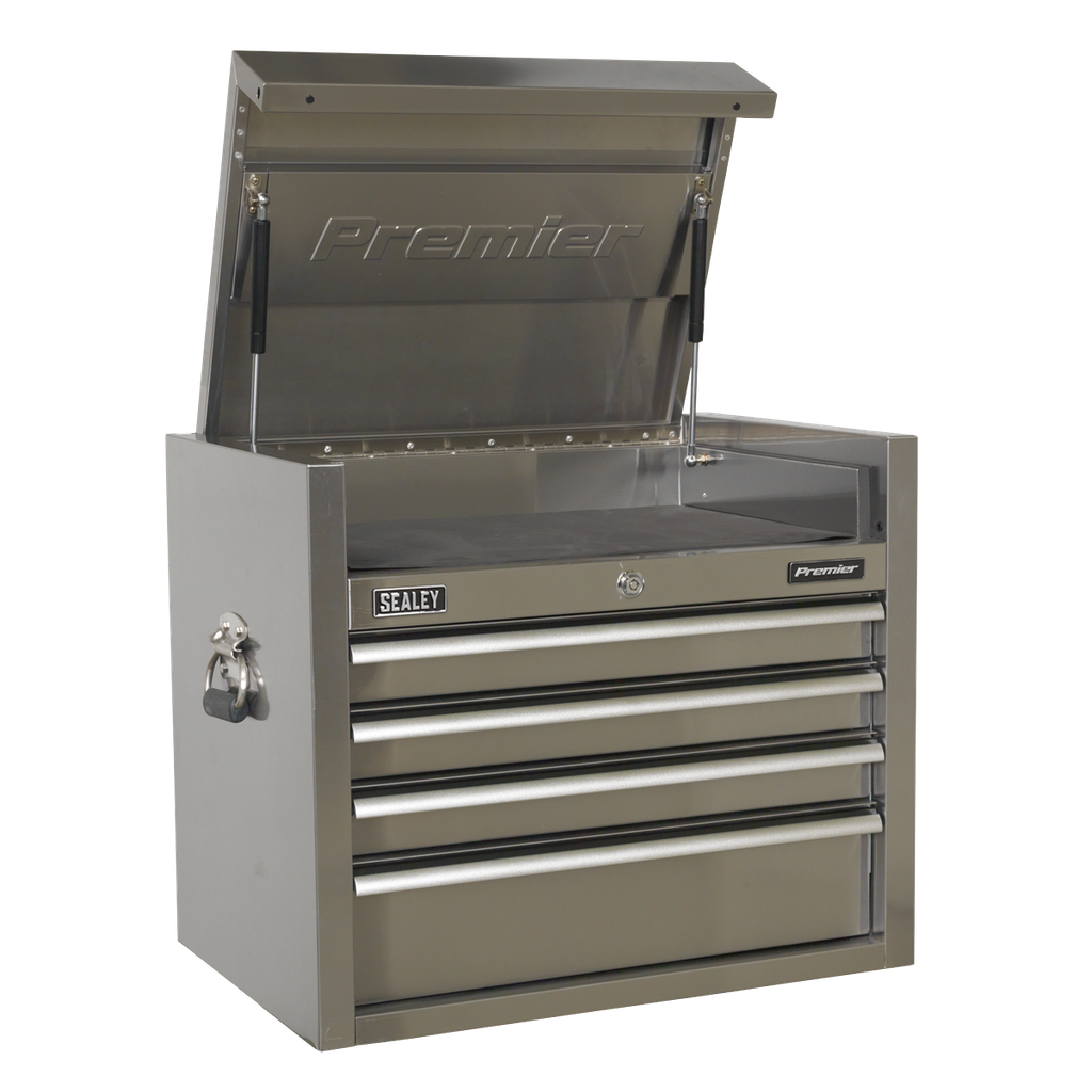 Premier™ Heavy-Duty Topchest 4 Drawer 675mm - Stainless Steel
