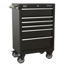 Sealey Premier™ Heavy-Duty Rollcab 6 Drawer 675mm - Black