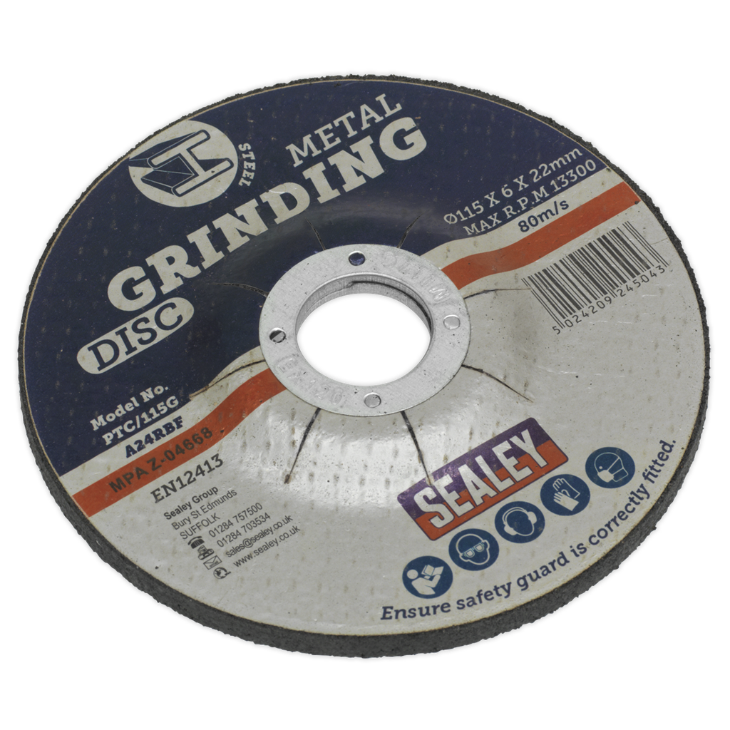 Sealey 115 x 6mm Grinding Disc 22mm Bore