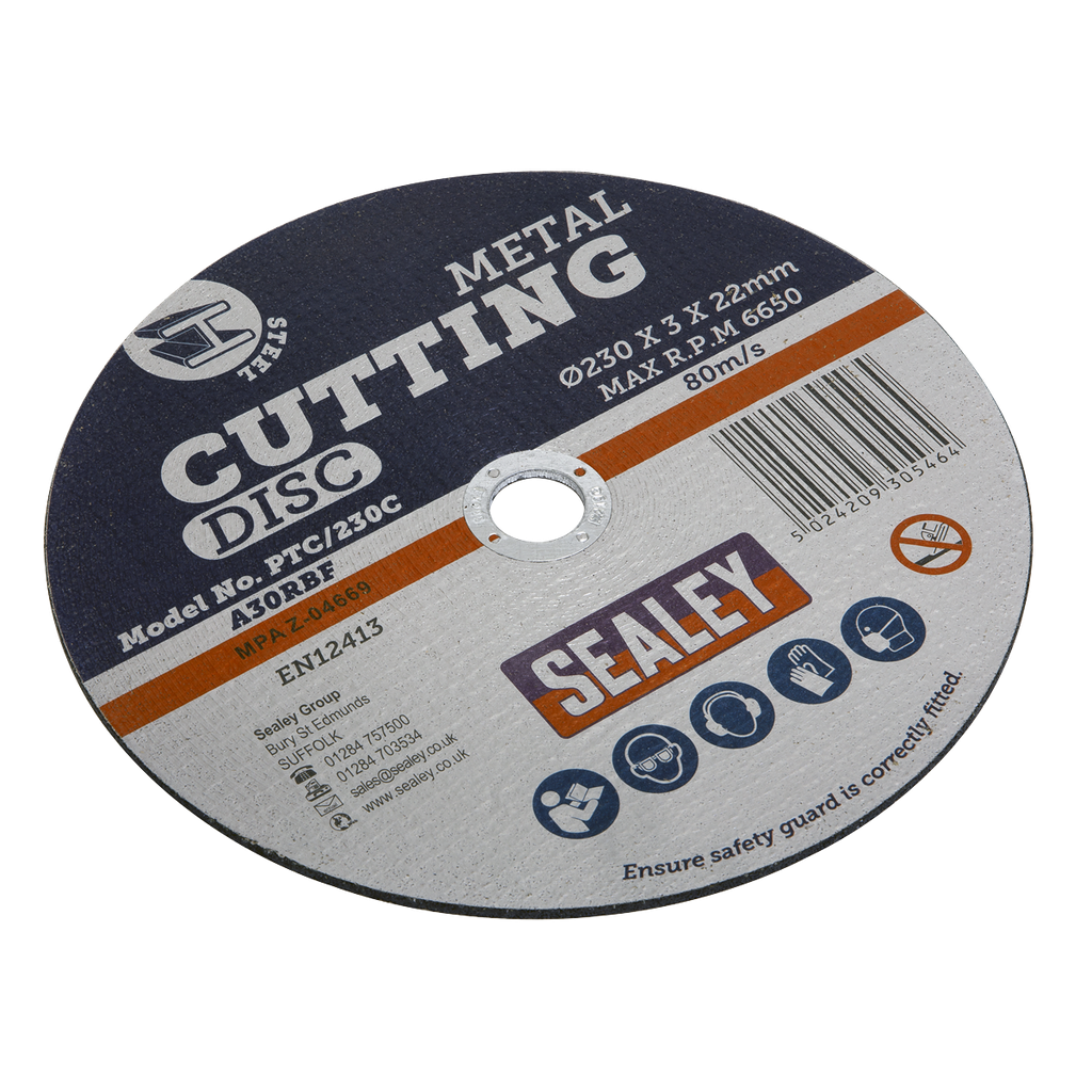 Sealey 230 x 3mm Cutting Disc 22mm Bore