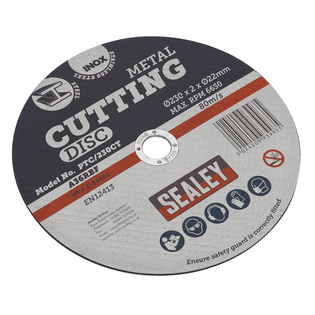 Sealey 230 x 2mm Cutting Disc 22mm Bore