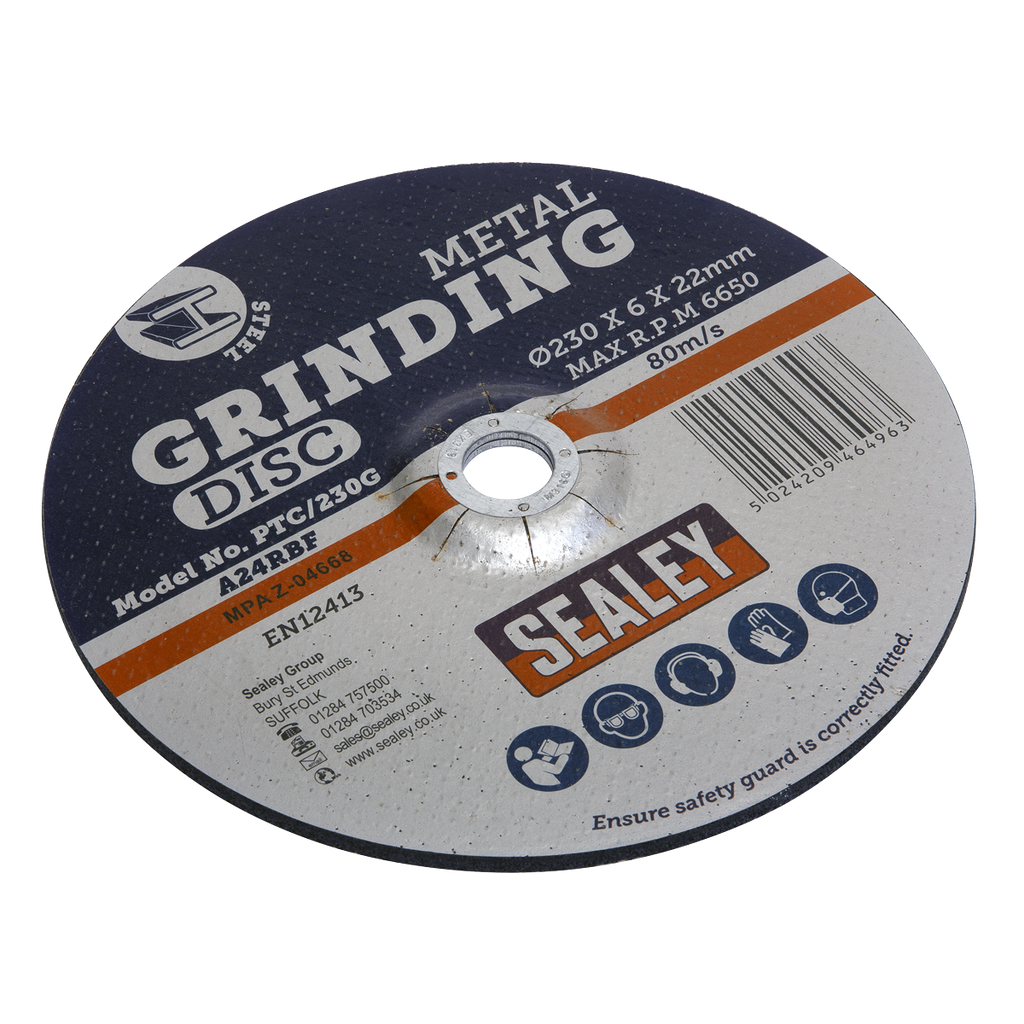 Sealey 230 x 6mm Grinding Disc 22mm Bore