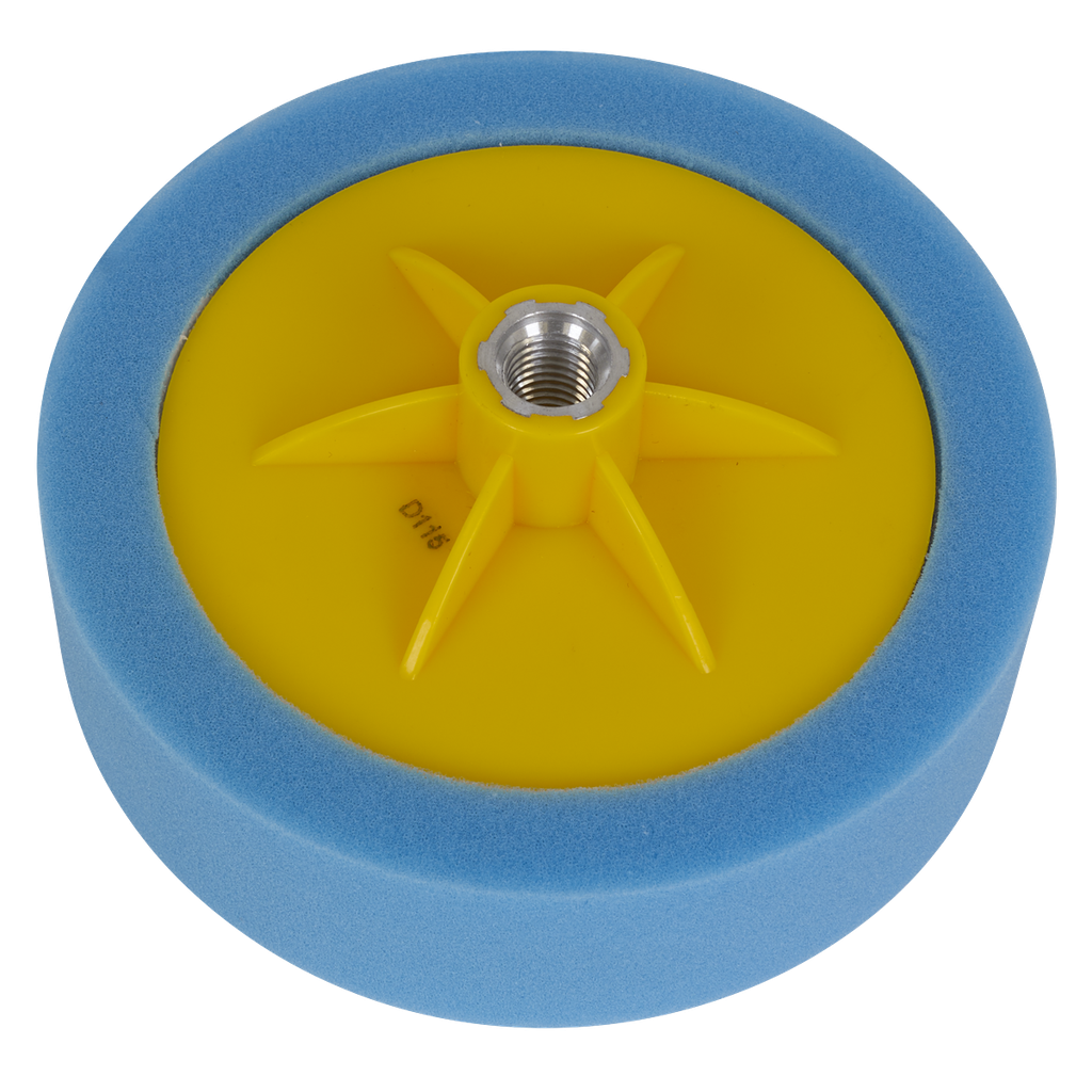 150 x 50mm Buffing & Polishing Foam Head M14 x 2mm - Blue/Medium