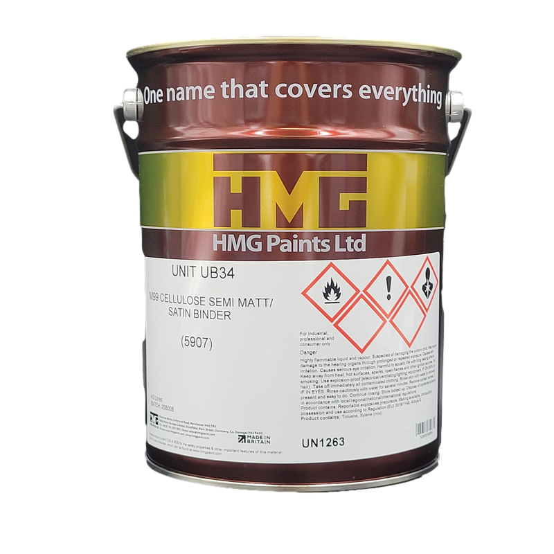 HMG UB34 M99 CELLULOSE SEMI MATT / SATIN BINDER 4.5L (Each)