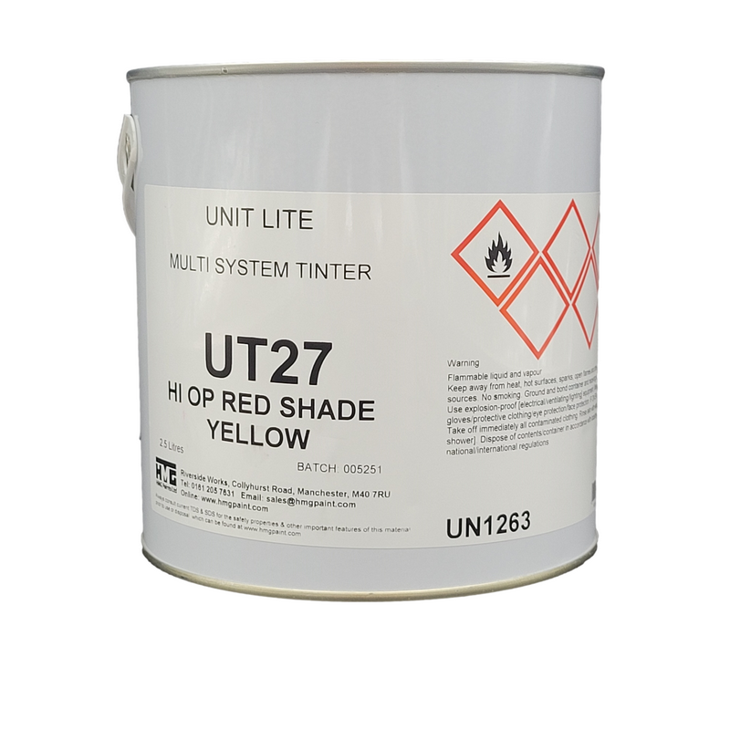 HMG (UT27) HIGH OPACITY RED SHADE YELLOW 2.5L (Each)