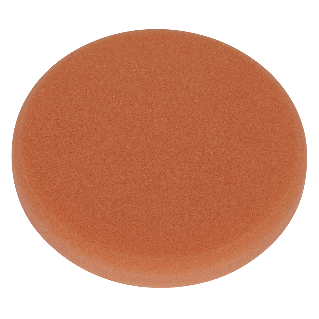 Hook-and-Loop Buffing & Polishing Foam Head 150 x 25mm - Orange/Firm