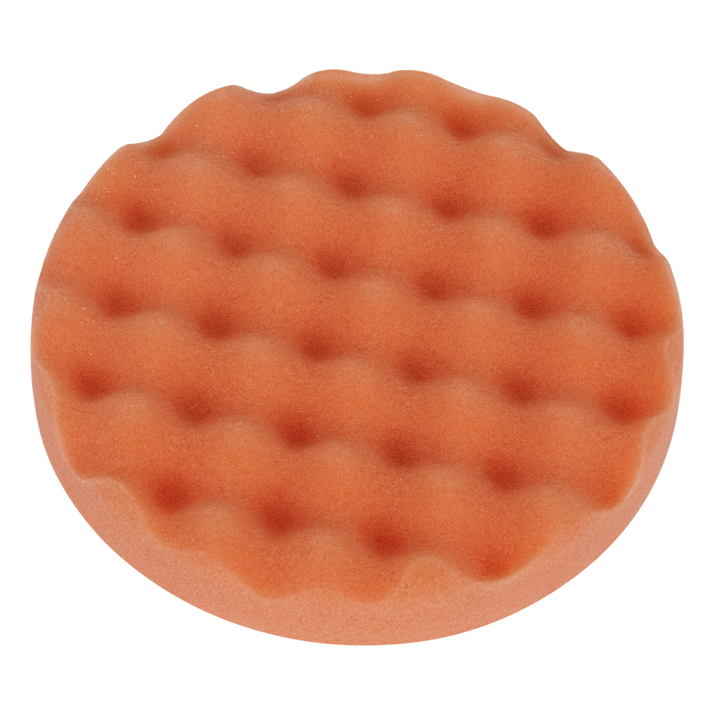 Hook-and-Loop Buffing & Polishing Foam Head 150 x 25mm - Orange/Firm