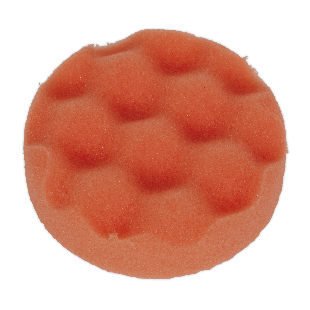 Sealey Hook-and-Loop Buffing & Polishing Foam Head 80 x 25mm - Orange/Firm