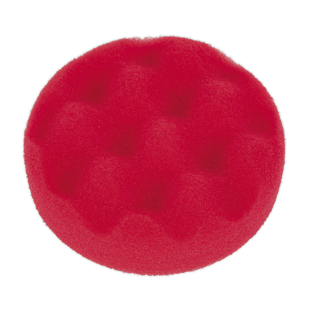 Sealey Hook-and-Loop Buffing & Polishing Foam Head 80 x 25mm - Red/Ultra-Soft