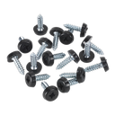 Sealey Numberplate Screw with Plastic Enclosed Head 4.8 x 18mm, Black - Pack of 50