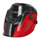 Auto Darkening Welding Helmet Shade 9-13 - Red