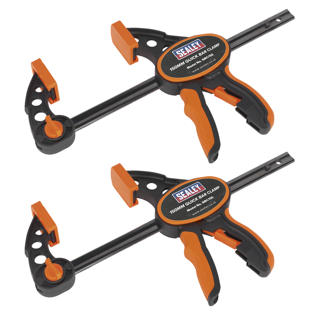 Sealey Quick Bar Clamp Set 150mm 2pc