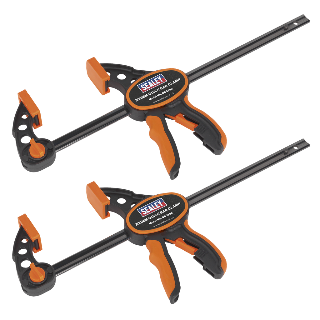 Sealey Quick Bar Clamp Set 300mm 2pc