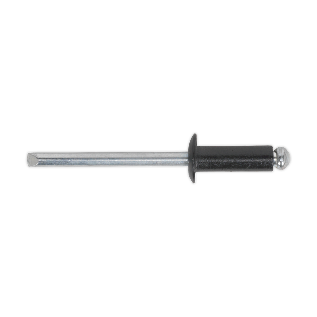 Sealey Aluminium Standard Flange Rivet 3.2 x 8mm, Black - Pack o