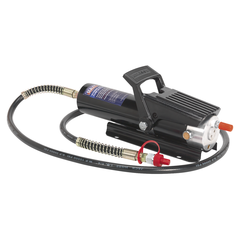 Sealey Air Hydraulic Pump with Hose 10 Tonne