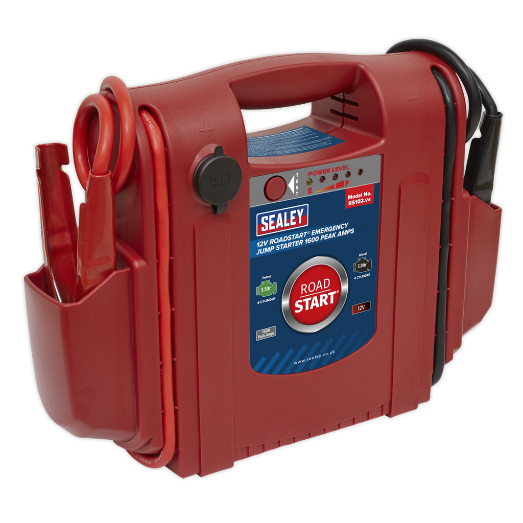 RoadStart® 12V Emergency Jump Starter 1600 Peak Amps