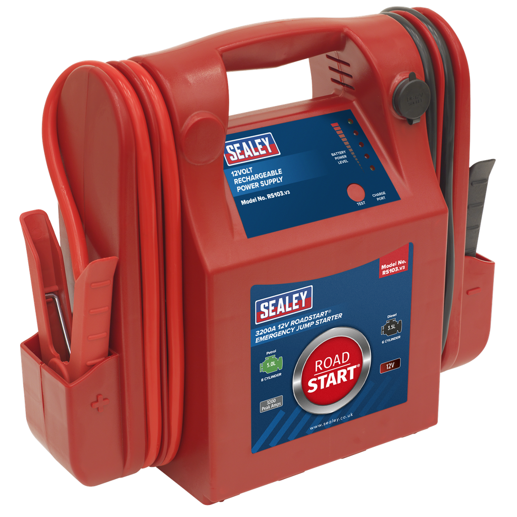Sealey RoadStart® 12V Emergency Jump Starter 3200 Peak Amps