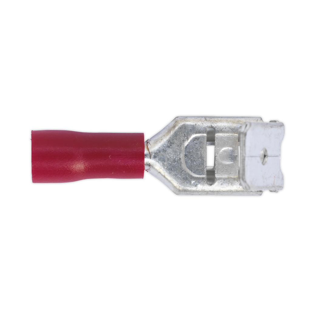 Sealey Piggy-Back Terminal 6.3mm, Red - Pack of 100